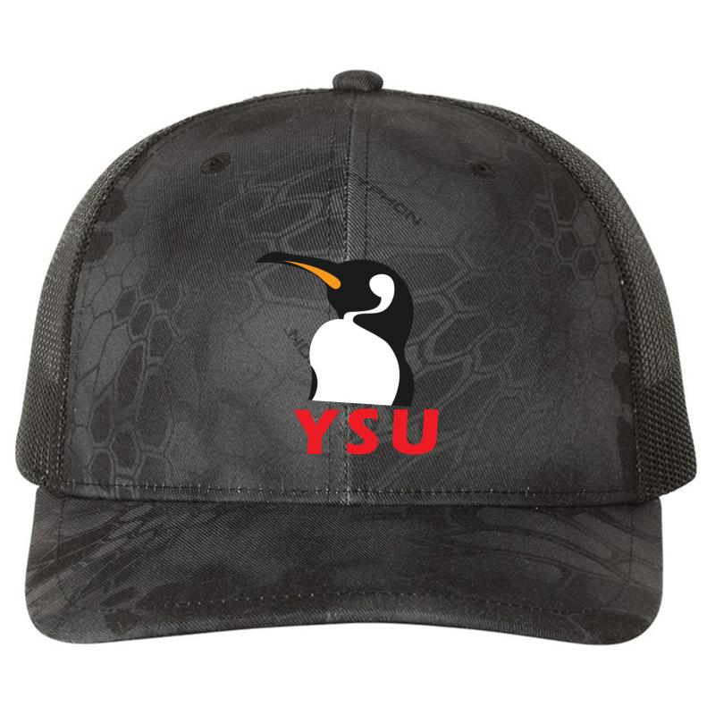 Ysu Penguin Richardson Premium Trucker Snapback Cap  Kryptek Typhon Black