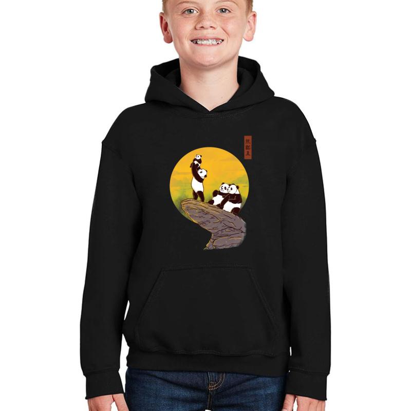 The Panda King Youth Hooded Sweatshirt Boy Black