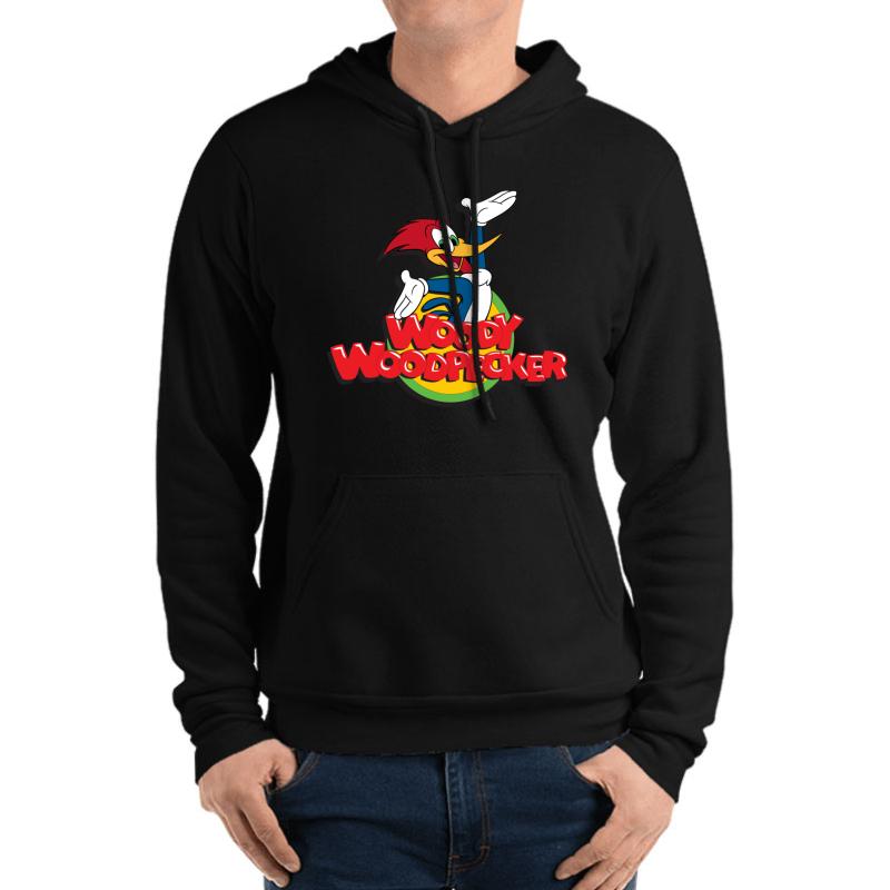 Woody Woodpecker Unisex Hooded Sweatshirt Men Black