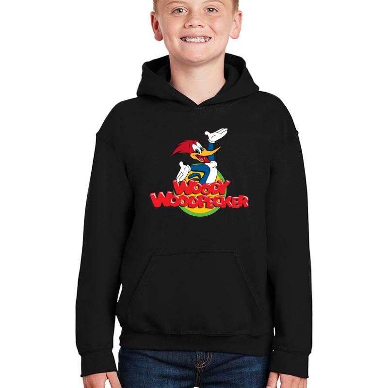 Woody Woodpecker Youth Hooded Sweatshirt Boy Black