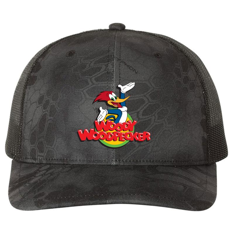 Woody Woodpecker Richardson Premium Trucker Snapback Cap  Kryptek Typhon Black