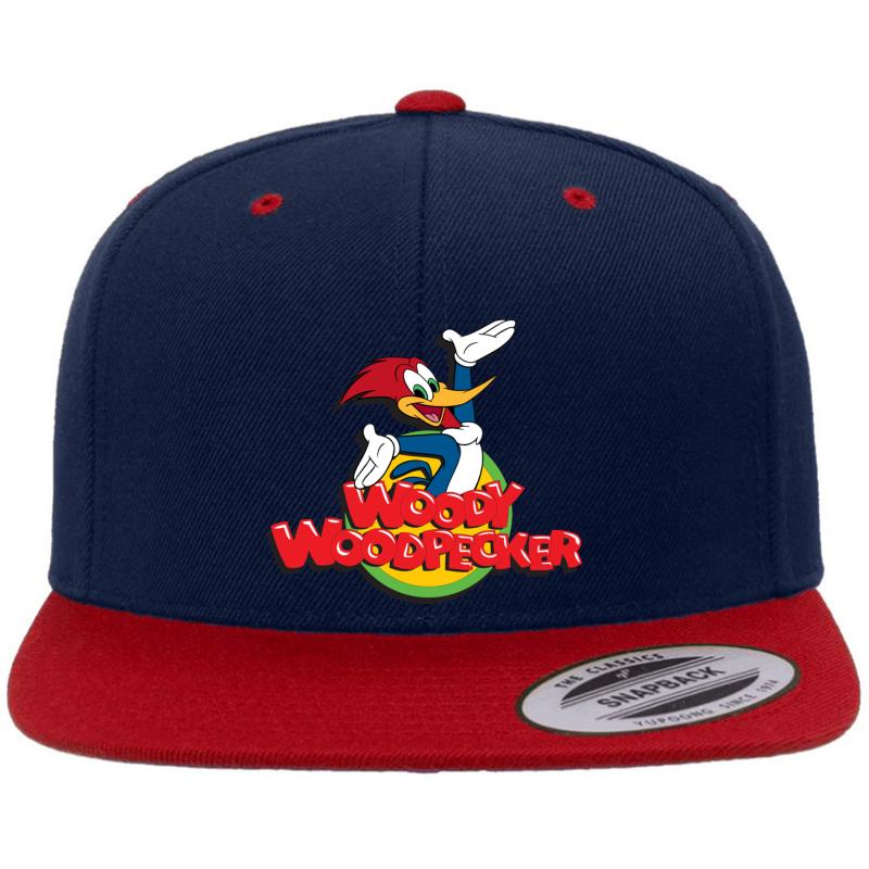 Woody Woodpecker Premium Flat Bill Snapback Cap  Navy