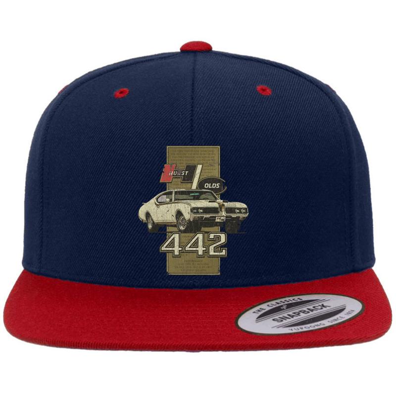 1969 Hurst-Olds 442 Premium Flat Bill Snapback Cap  Navy