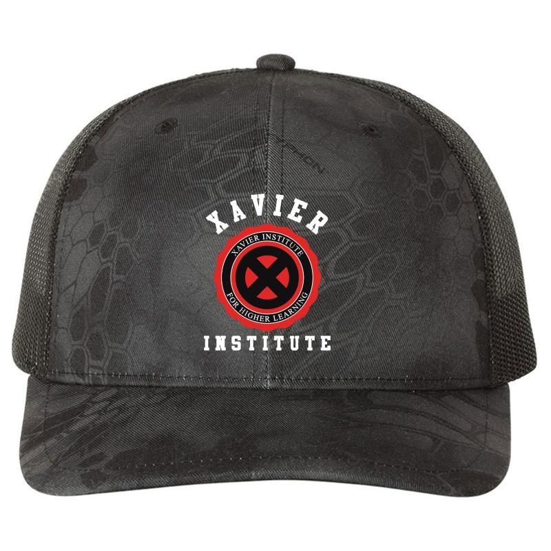 Xavier Institute Richardson Premium Trucker Snapback Cap  Kryptek Typhon Black