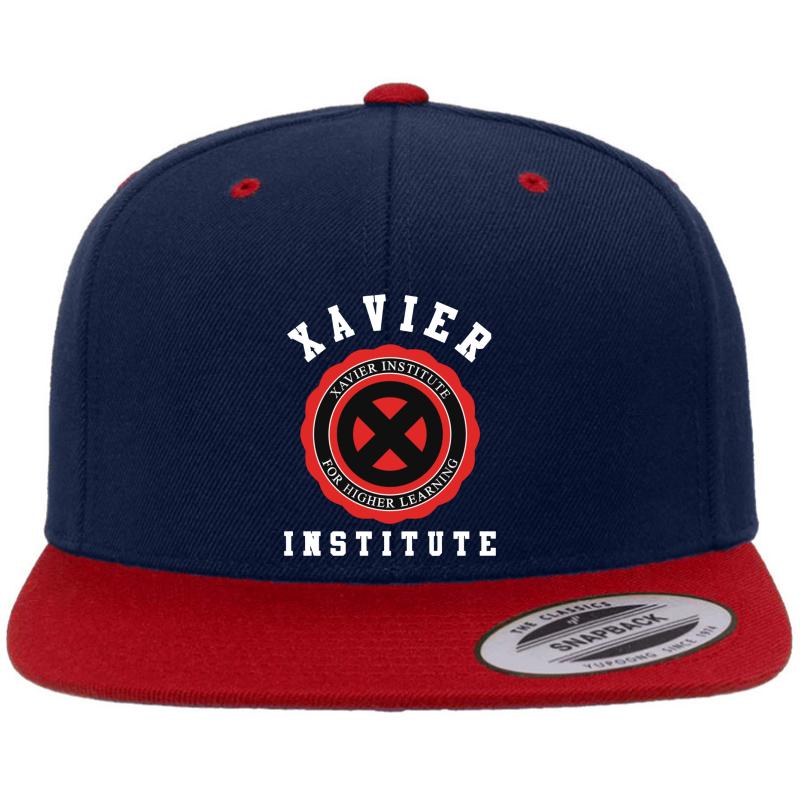 Xavier Institute Premium Flat Bill Snapback Cap  Navy