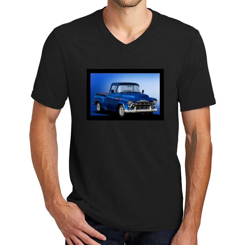 1957 Chevrolet 3100 Pickup Unisex V-Neck T-Shirt Men Black