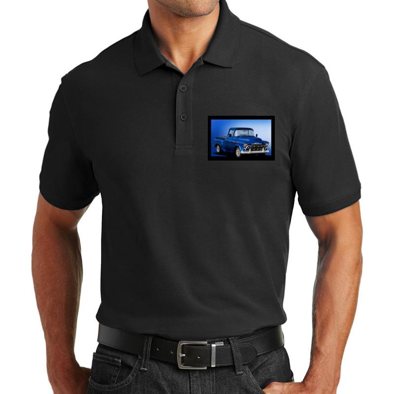 1957 Chevrolet 3100 Pickup Unisex Polo Jersey Sport Shirt Men Black