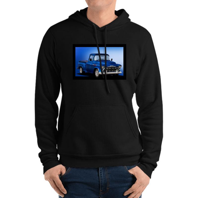 1957 Chevrolet 3100 Pickup Unisex Hooded Sweatshirt Men Black