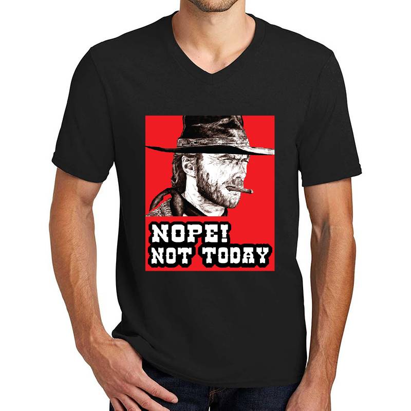 Nope Not Today Clint Eastwood Illustration Youth Hooded Sweatshirts