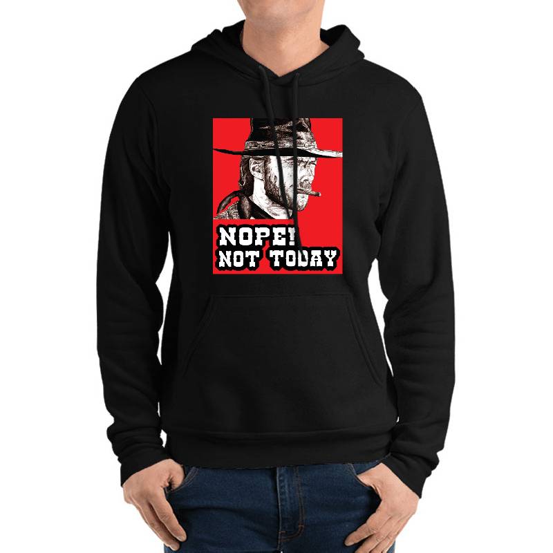 Nope Not Today Clint Eastwood Illustration Youth Hooded Sweatshirts