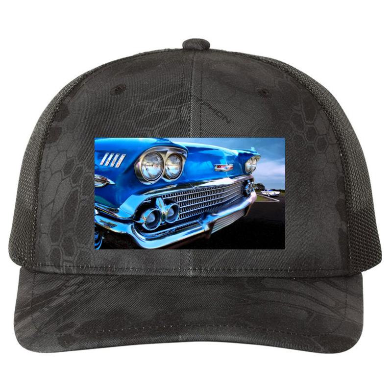 1958 Chevrolet Impala Richardson Premium Trucker Snapback Cap  Kryptek Typhon Black