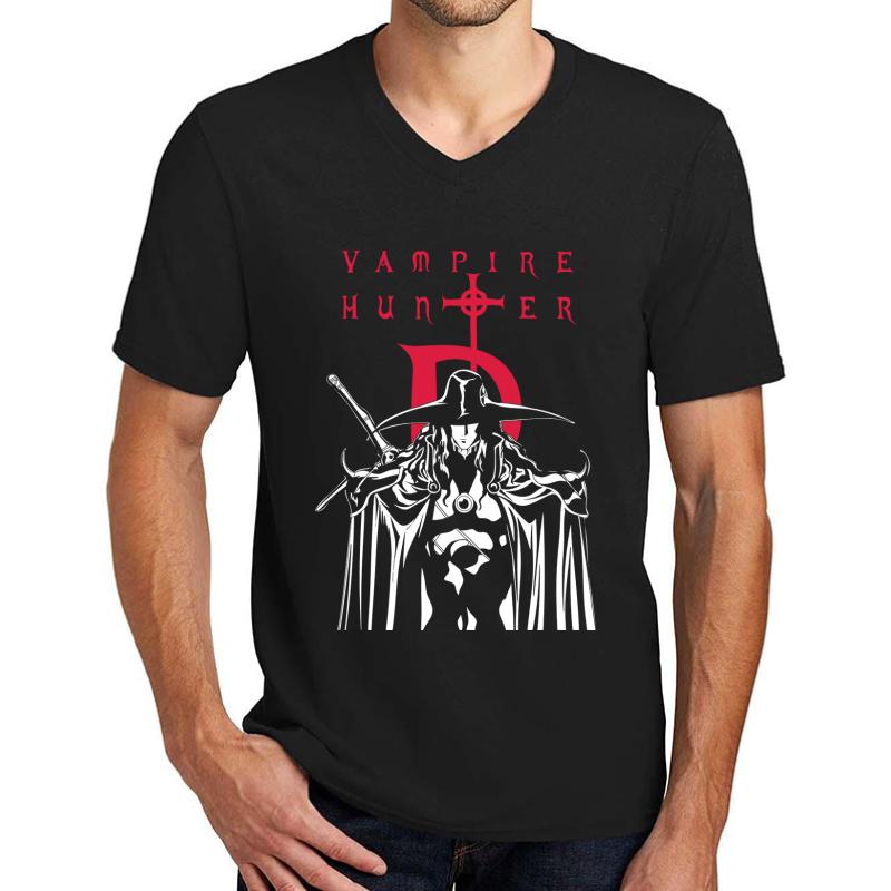 Vampire Hunter D Unisex V-Neck T-Shirt Men Black