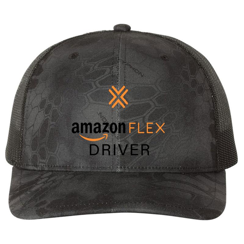 Amazon Flex - Driver Richardson Premium Trucker Snapback Cap  Kryptek Typhon Black