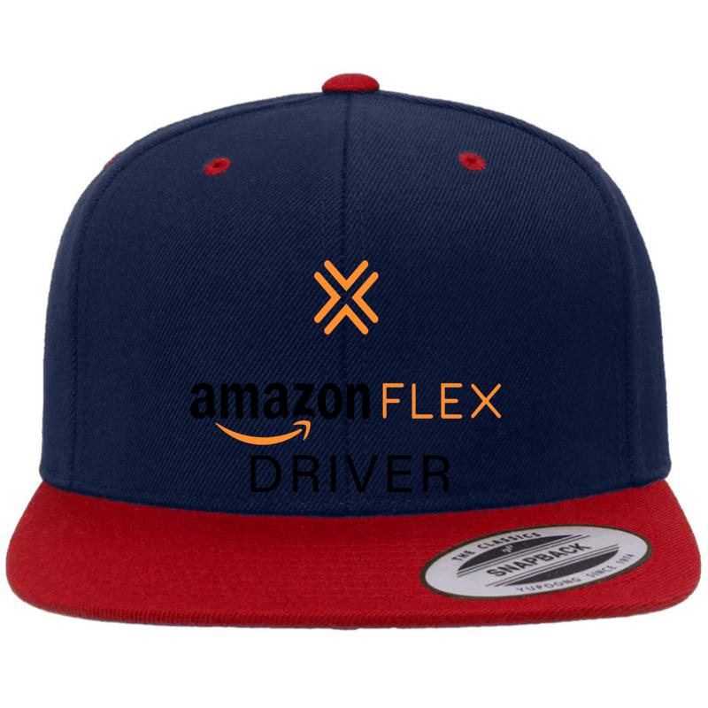 Amazon Flex - Driver Premium Flat Bill Snapback Cap  Navy