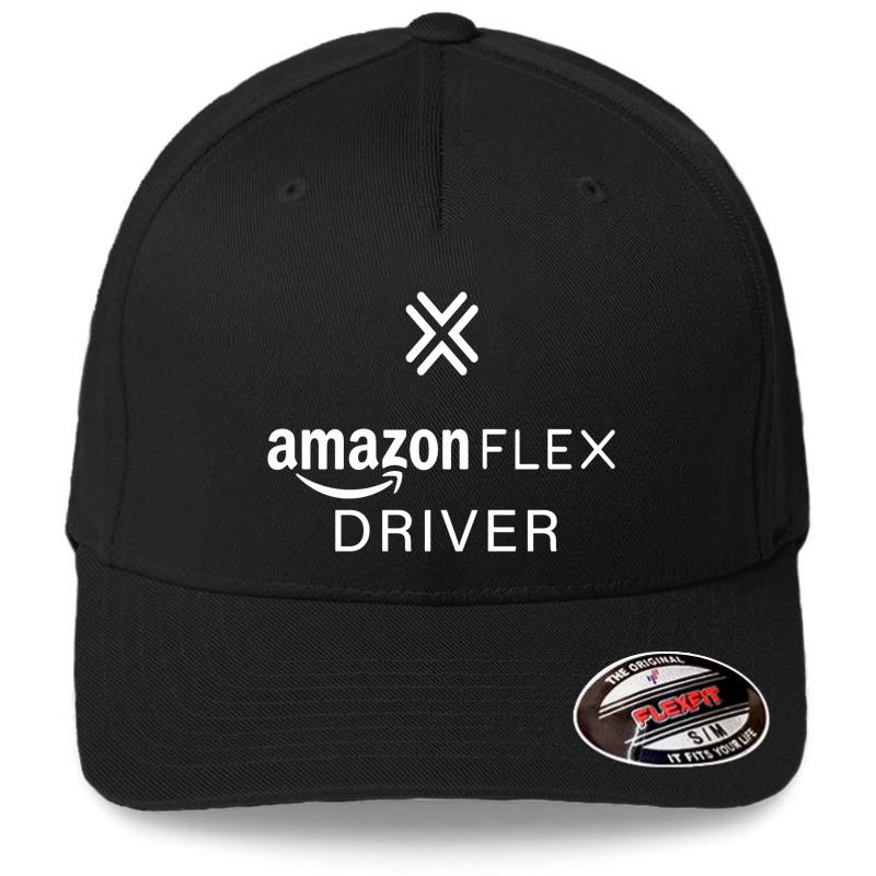 Amazon Flex - Pro White Flexfit Baseball Cap  Black