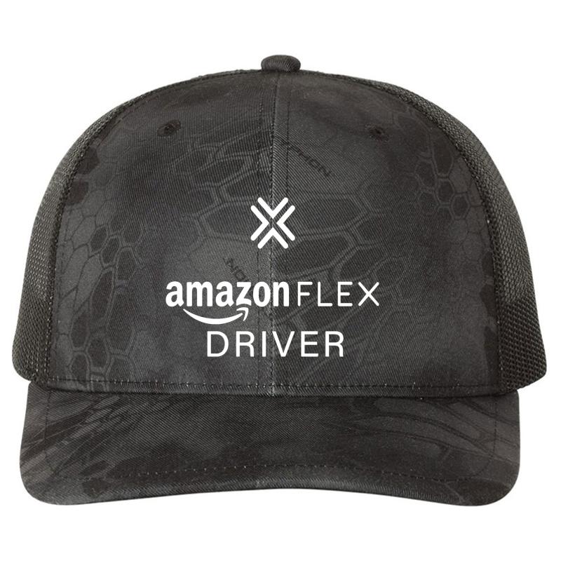 Amazon Flex - Pro White Richardson Premium Trucker Snapback Cap  Kryptek Typhon Black