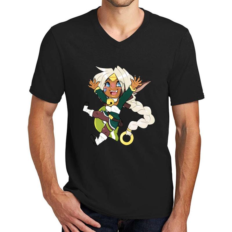 Aisha Clan Clan Unisex V-Neck T-Shirt Men Black