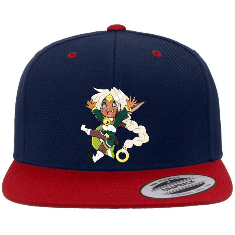 Aisha Clan Clan Premium Flat Bill Snapback Cap  Navy