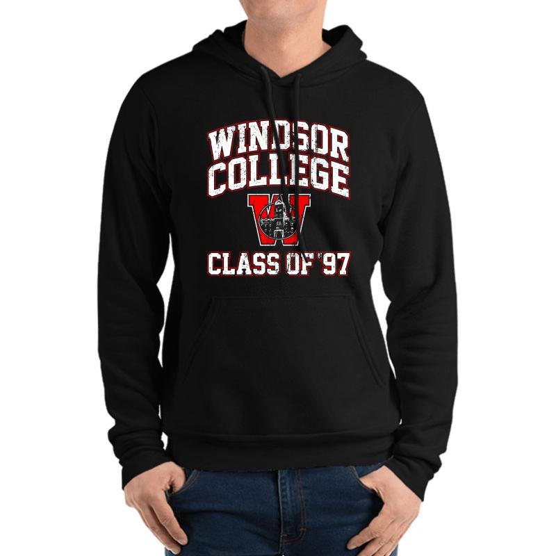 Windsor College Class Of 97 Scream 2  Unisex Hooded Sweatshirt Men Black