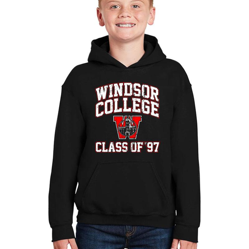 Windsor College Class Of 97 Scream 2  Youth Hooded Sweatshirt Boy Black