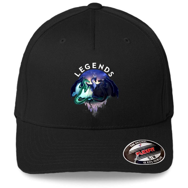 Wings Of Fire - Legends - Fathom Darkstalker Clearsight Flexfit Baseball Cap  Black