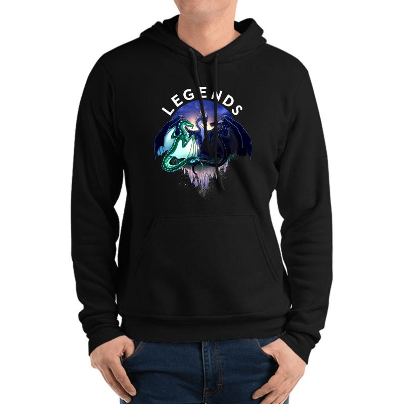 Wings Of Fire - Legends - Fathom Darkstalker Clearsight Unisex Hooded Sweatshirt Men Black