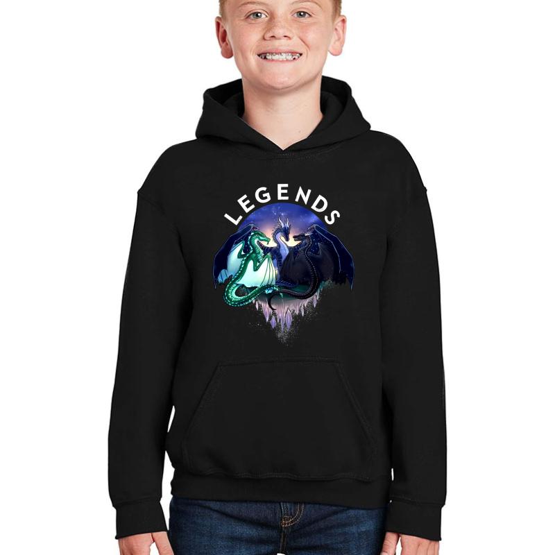 Wings Of Fire - Legends - Fathom Darkstalker Clearsight Youth Hooded Sweatshirt Boy Black