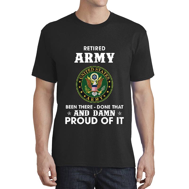 Retired Army Unisex V-Neck T-Shirts