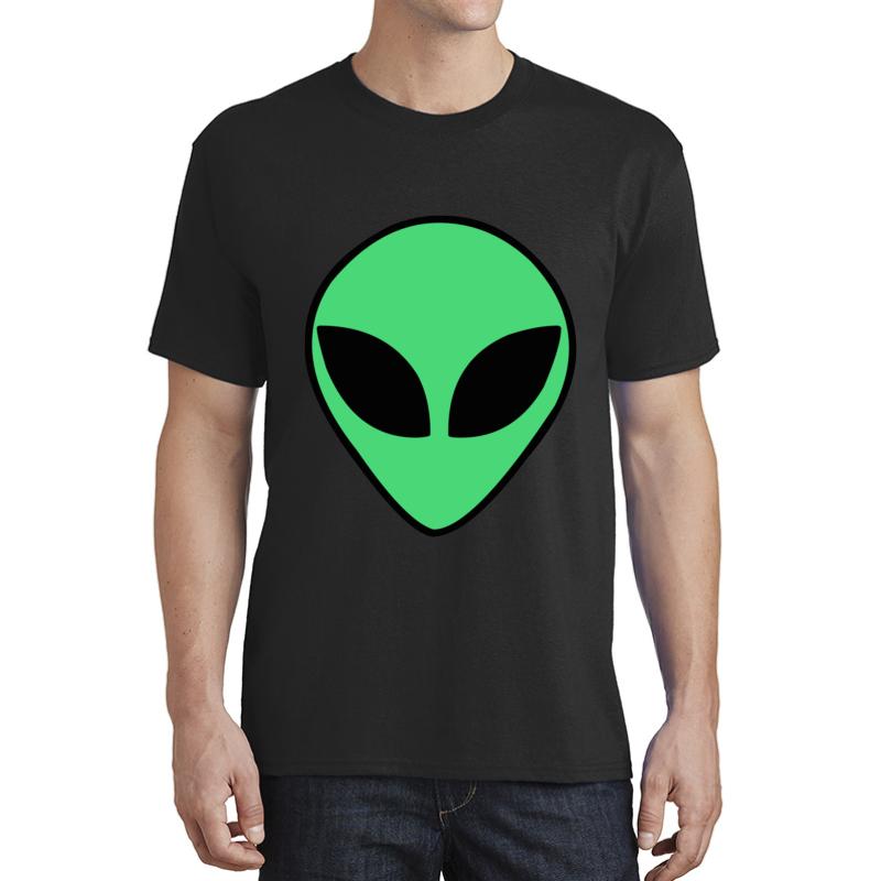 Alien Head Unisex T-Shirt Men Black