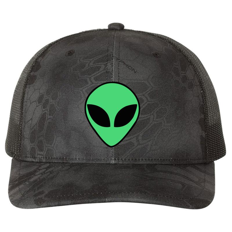 Alien Head Richardson Premium Trucker Snapback Cap  Kryptek Typhon Black