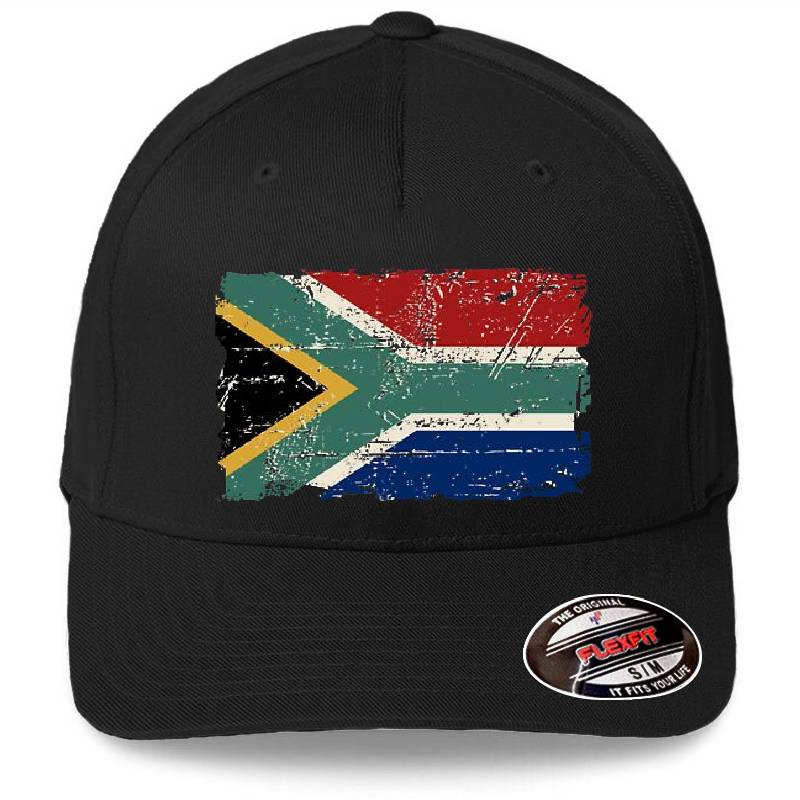 South Africa Flag - Vintage Look Premium Flat Bill Snapback Caps