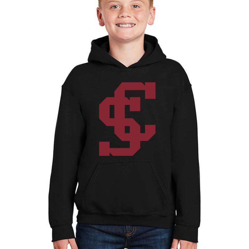 The Santa Clara Broncos Youth Hooded Sweatshirt Boy Black