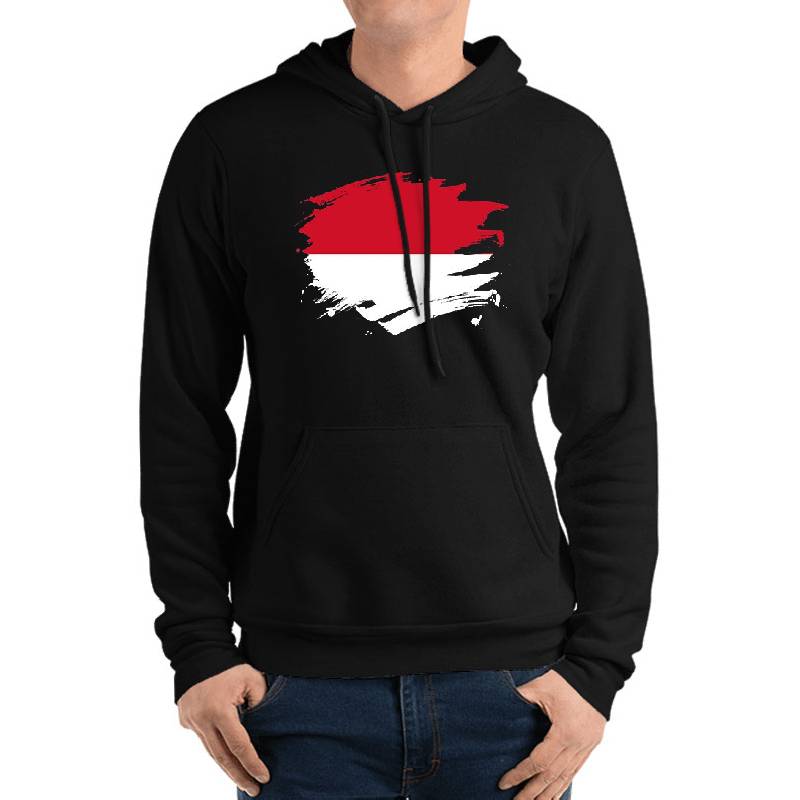 Indonesia Paint Splatter Flag   Indonesian Pride Design Unisex T-shirts
