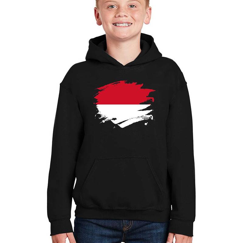 Indonesia Paint Splatter Flag   Indonesian Pride Design Unisex T-shirts