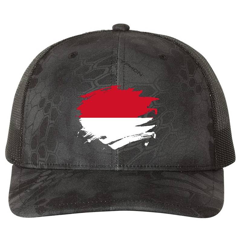 Indonesia Paint Splatter Flag   Indonesian Pride Design Unisex T-shirts