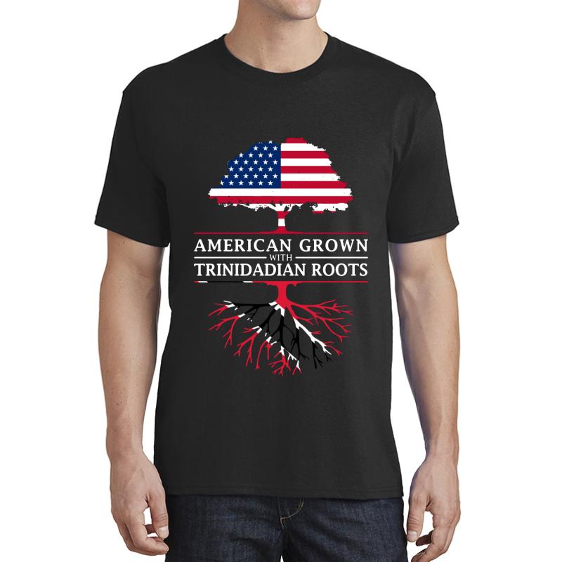 American Grown With Trinidadian Roots Trinidad And Tobago Design Unisex T-Shirt Men Black