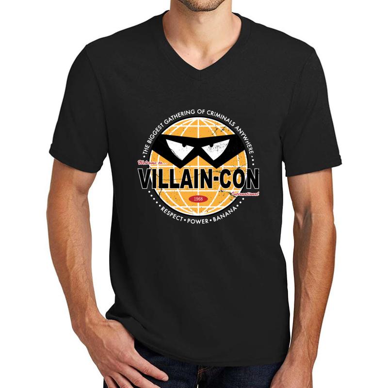 Villain Con Unisex V-Neck T-Shirt Men Black