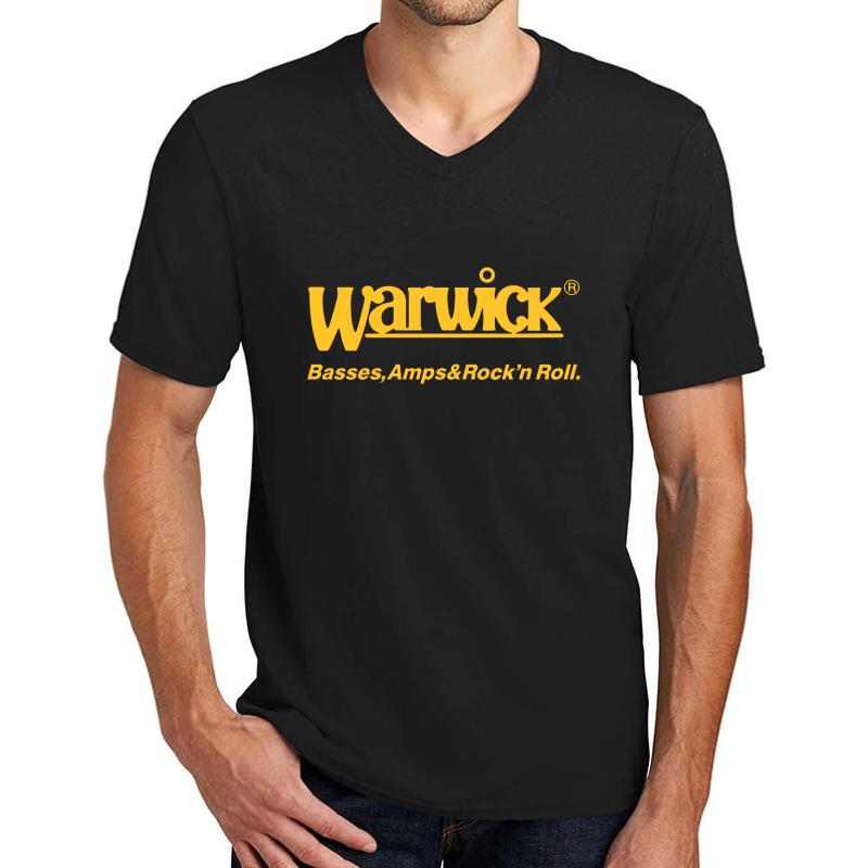 Warwick Basses Unisex V-Neck T-Shirt Men Black