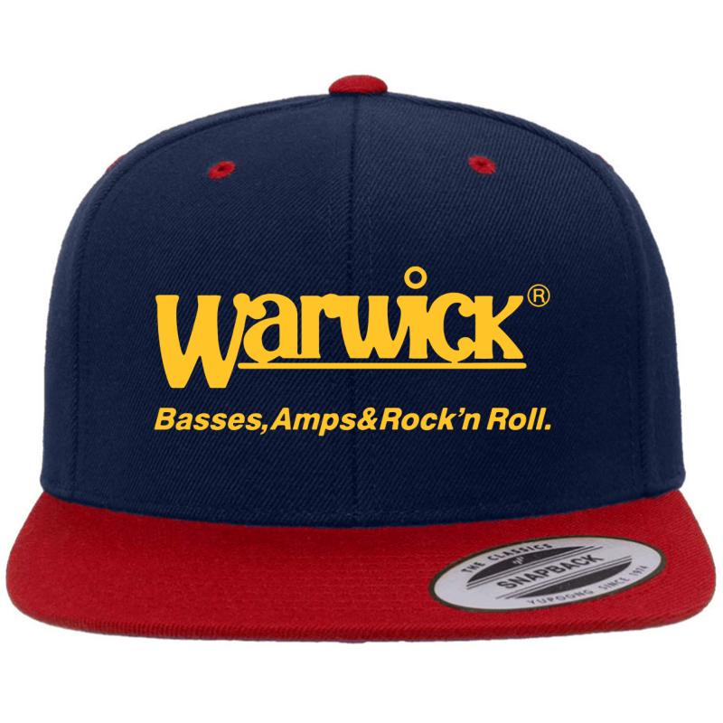 Warwick Basses Premium Flat Bill Snapback Cap  Navy