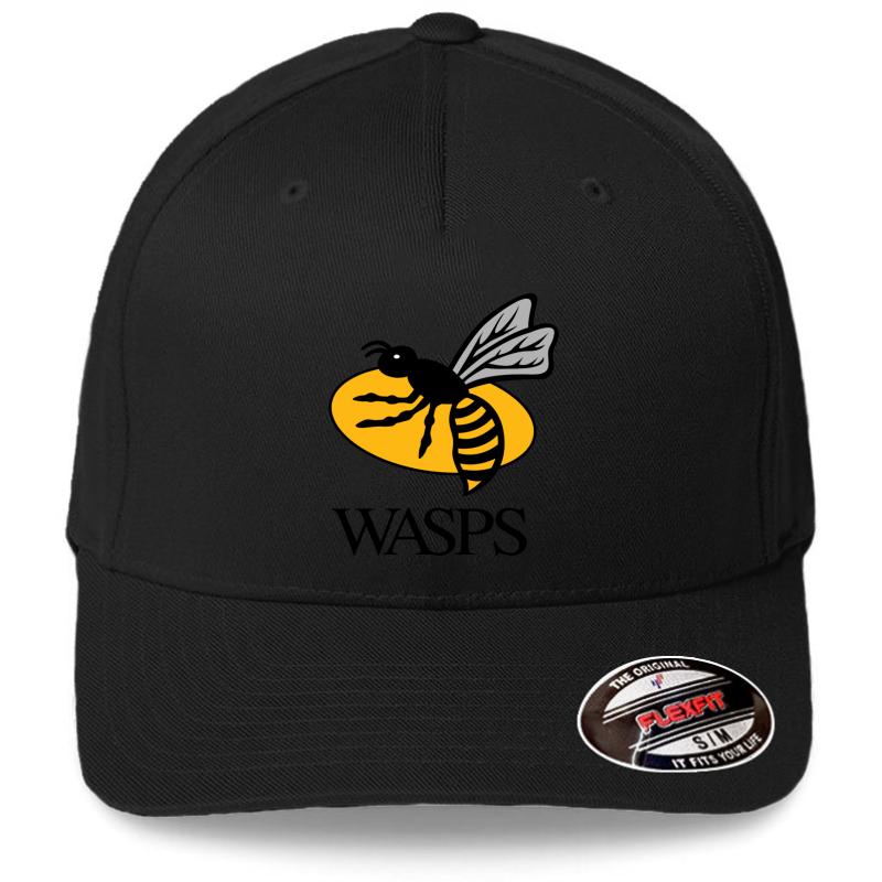 Wasps Rugby Flexfit Baseball Cap  Black