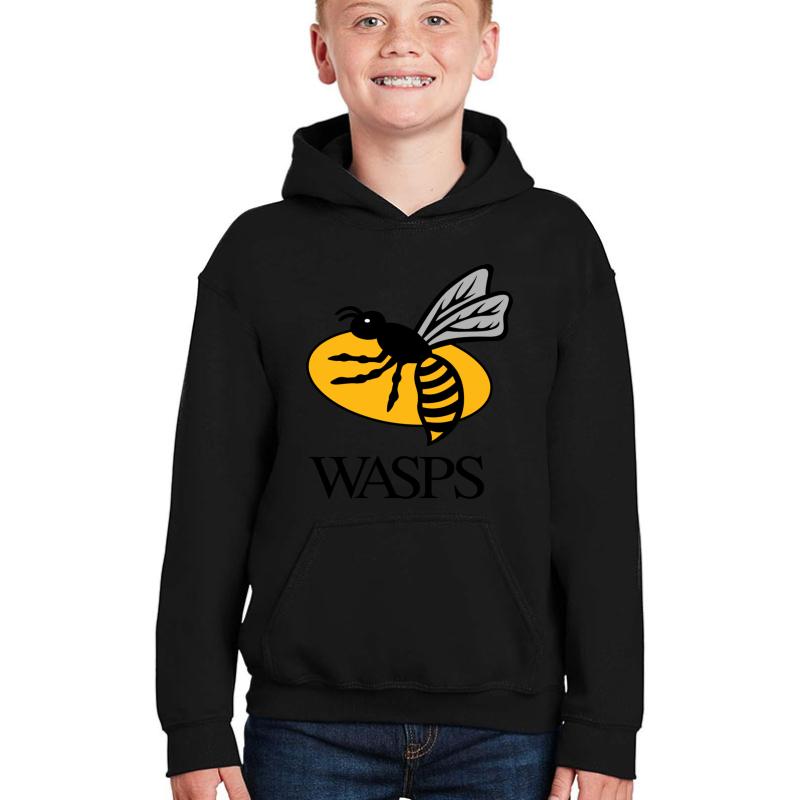 Wasps Rugby Youth Hooded Sweatshirt Boy Black