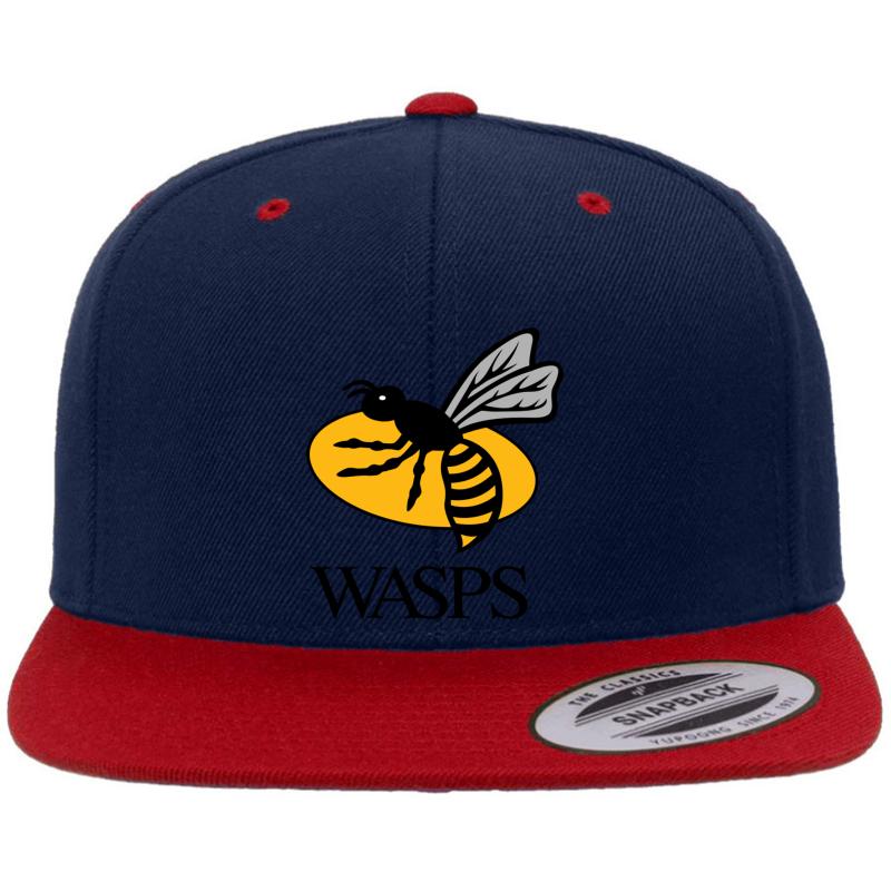 Wasps Rugby Premium Flat Bill Snapback Cap  Navy