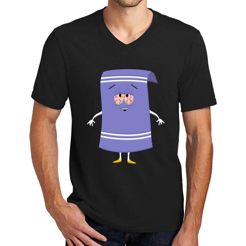 Towelie South Park Unisex V-Neck T-Shirt Men Black