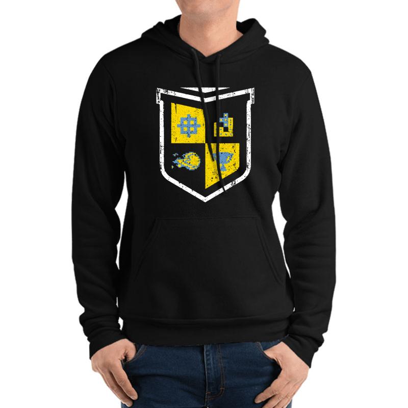 Video Game High School Crest Unisex Hooded Sweatshirt Men Black