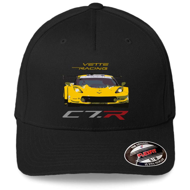 2016 Imsa Chevy Corvette C7.R Race Car Flexfit Baseball Cap  Black