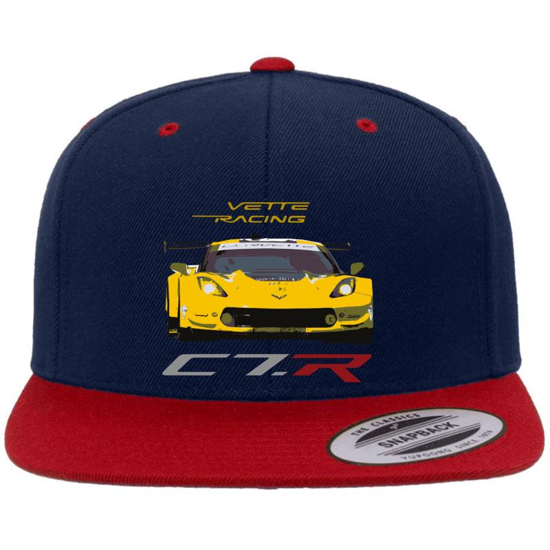 2016 Imsa Chevy Corvette C7.R Race Car Premium Flat Bill Snapback Cap  Navy