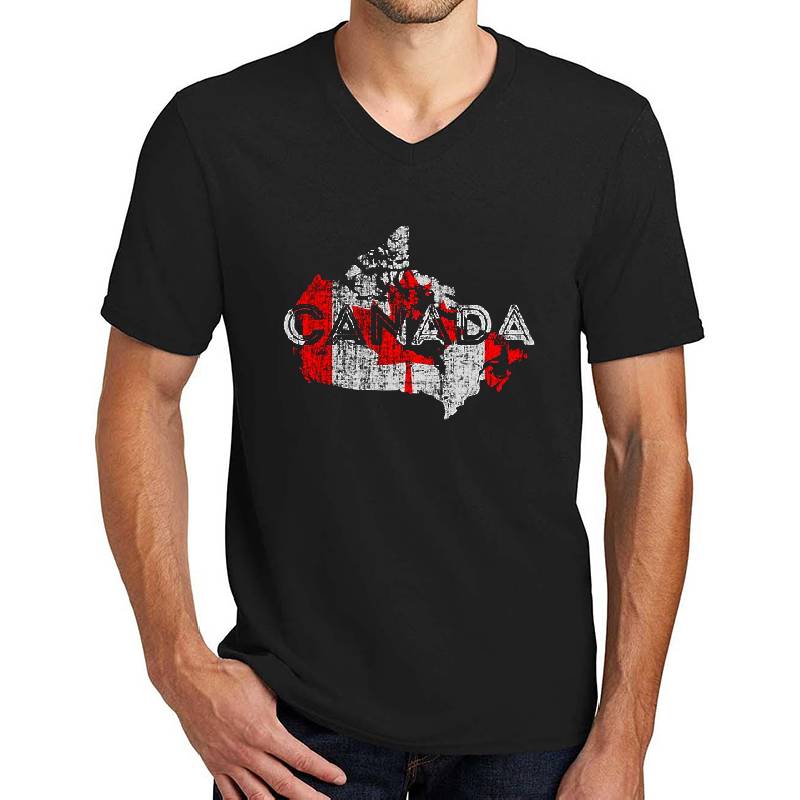 Canada Map Shape and Flag Unisex T-shirts