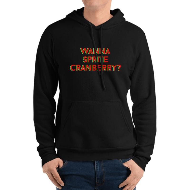 Wanna Sprite Cranberry Unisex Hooded Sweatshirt Men Black