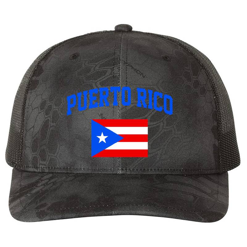 Negi Puerto Rico Flag Snapback Trucker Hat - Adjustable, Breathable For Outdoor & Casual Wear - View #7