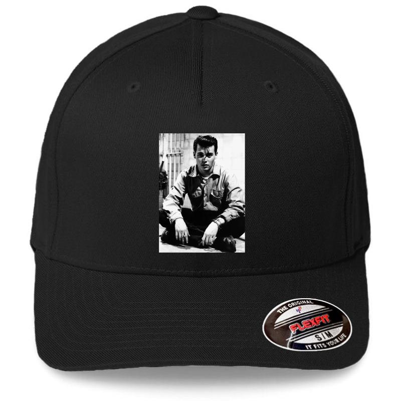 90S Johnny Depp Flexfit Baseball Cap  Black